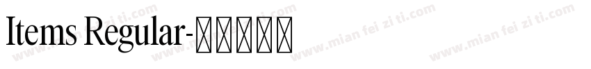 Items Regular字体转换